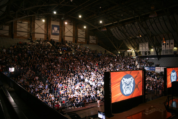 Just one side of Hinkle Fieldhouse