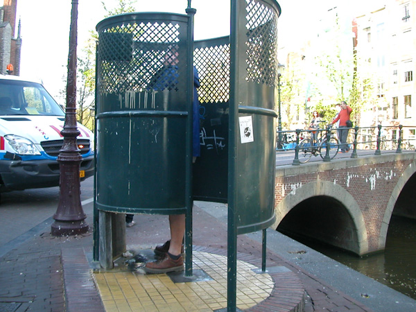 They really do have public urinals...